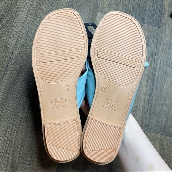 Blue Summer Tie Vegan Sandals - Picture 6 of 6